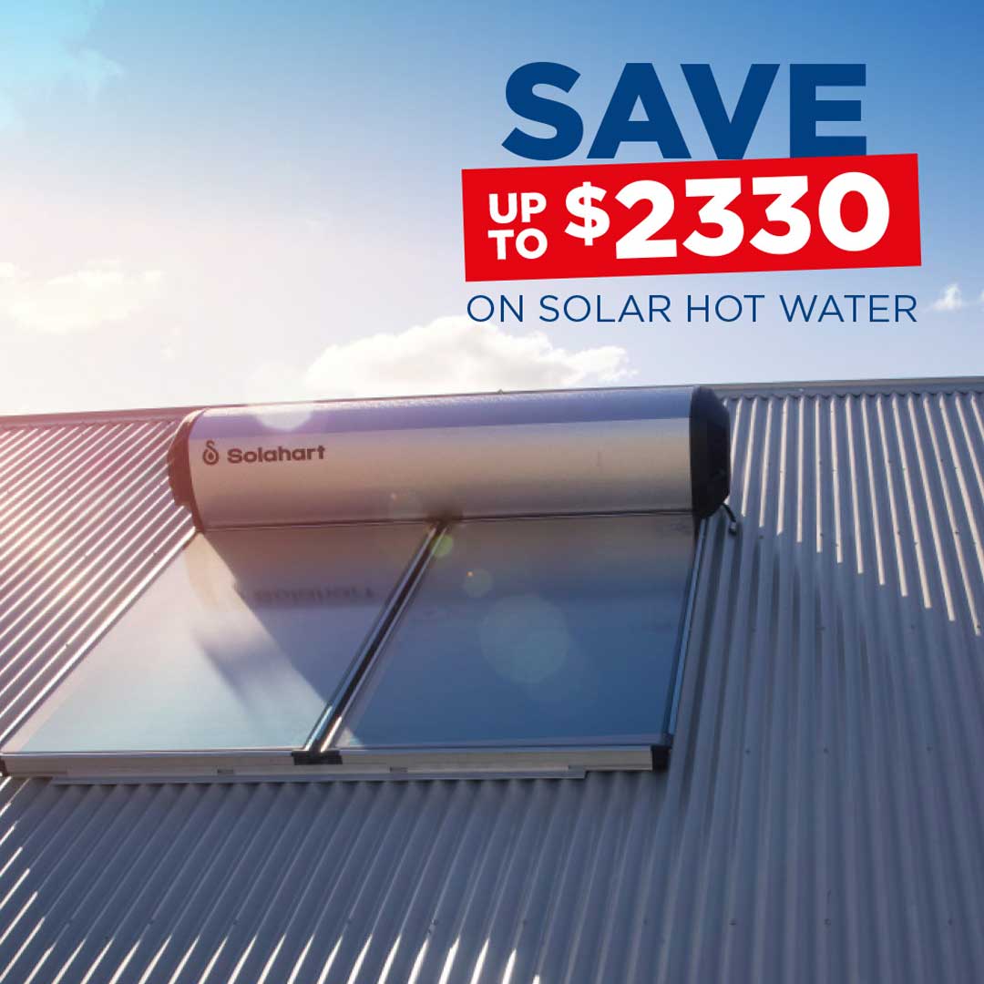 Save up to $2,330 on a Solahart solar hot water system thanks to the NSW Energy Savings Scheme
