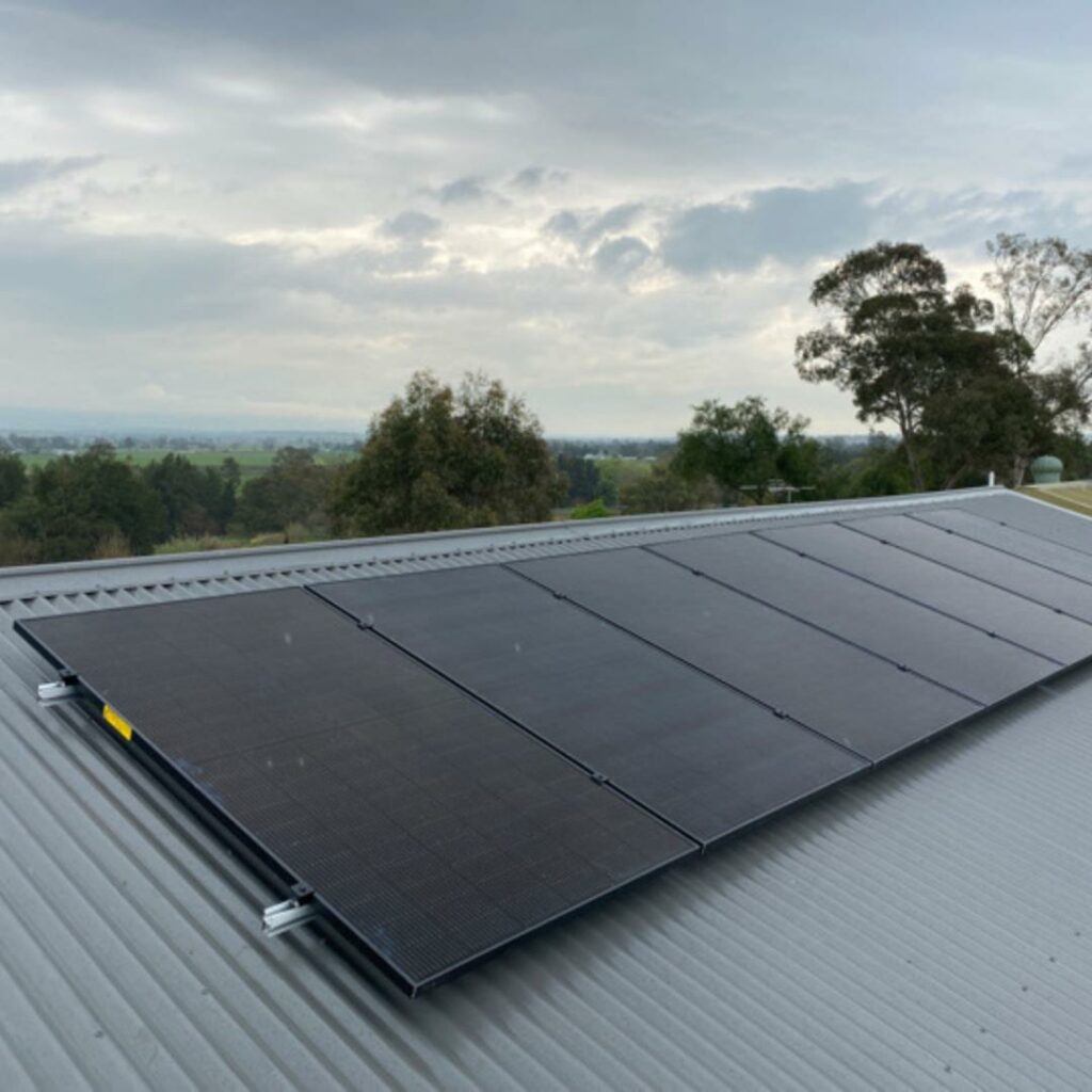 Solahart Silhouette solar power system installed at Aberdeen NSW